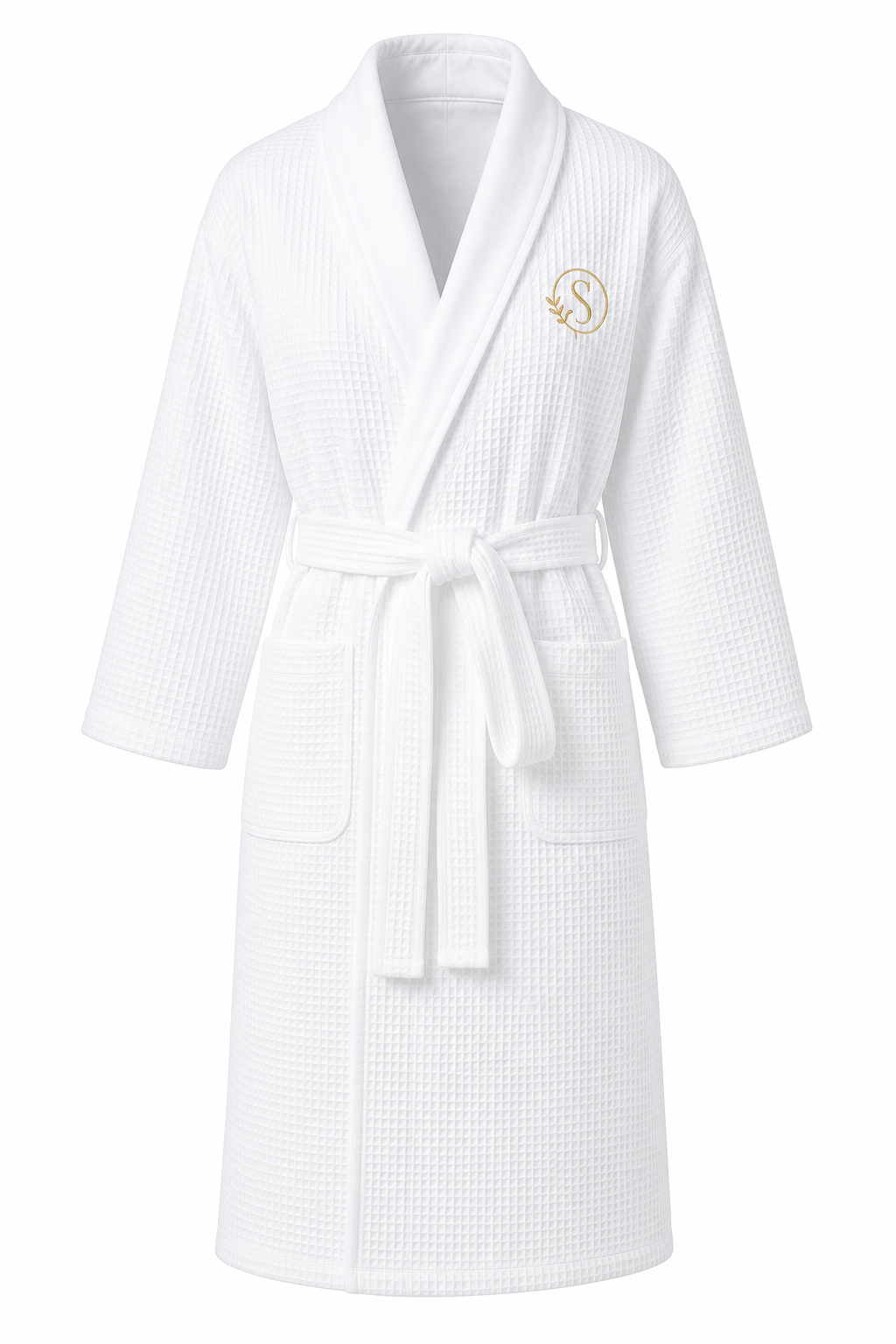 Premium double-layer cotton bathrobe in White - Serene Comfort Australia
